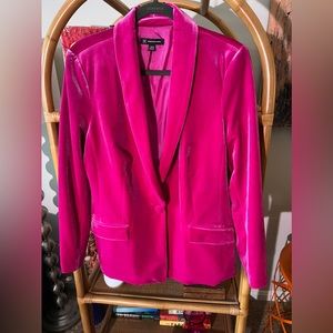 INC Fuchsia velvet blazer